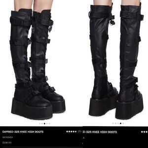 NWT Demonia Damned-325 Knee High Boots